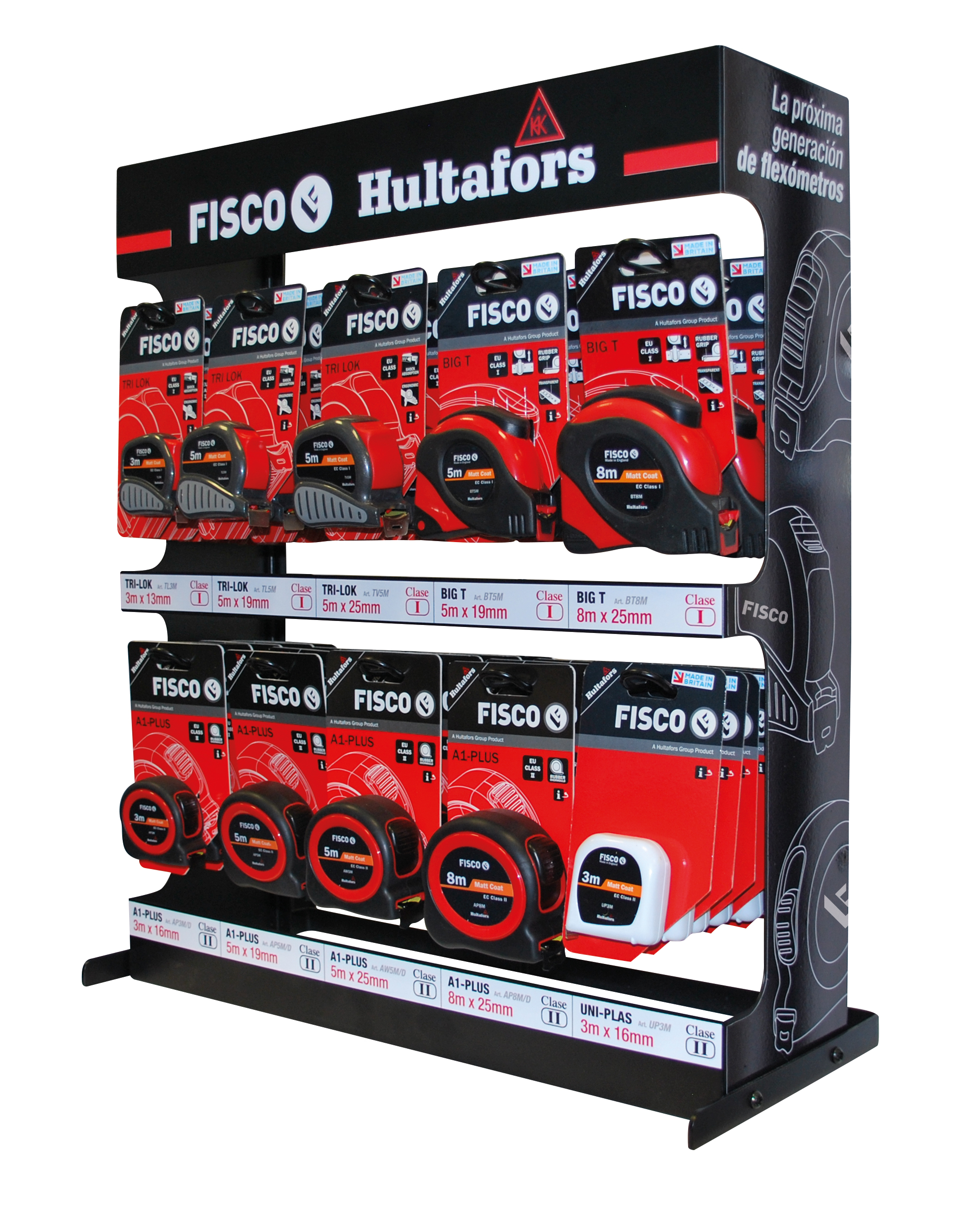 Expositor de sobremesa para flexómetros (10 posiciones)