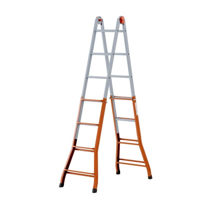 Escalera telescópica multifunción de acero PEPPina de 125 kg (4+5 peldaños)