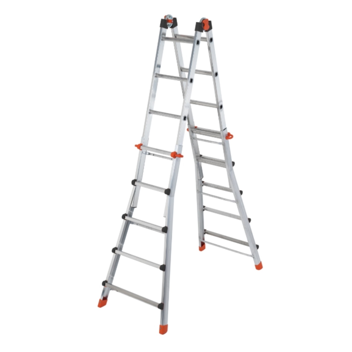 Escalera telescópica multiposición de aluminio PEPPina de 125 kg (5+5 peldaños)