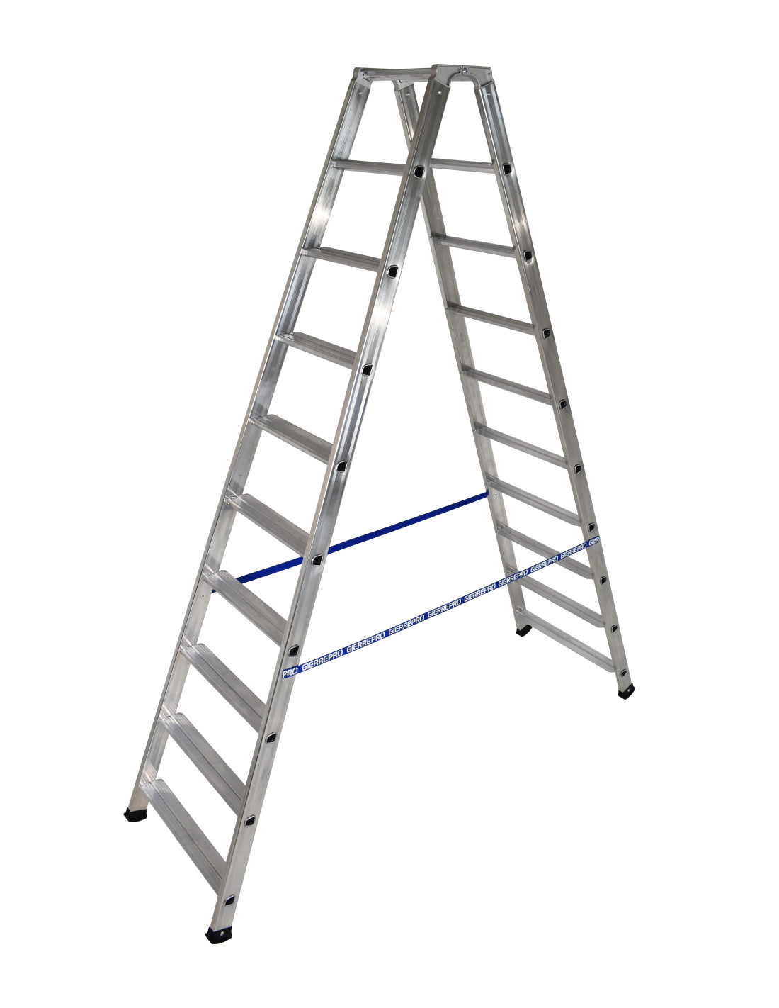 Escalera profesional de doble subida (10 peldaños)