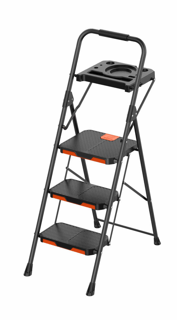 Taburete acero Solidstep (3 peldaños)