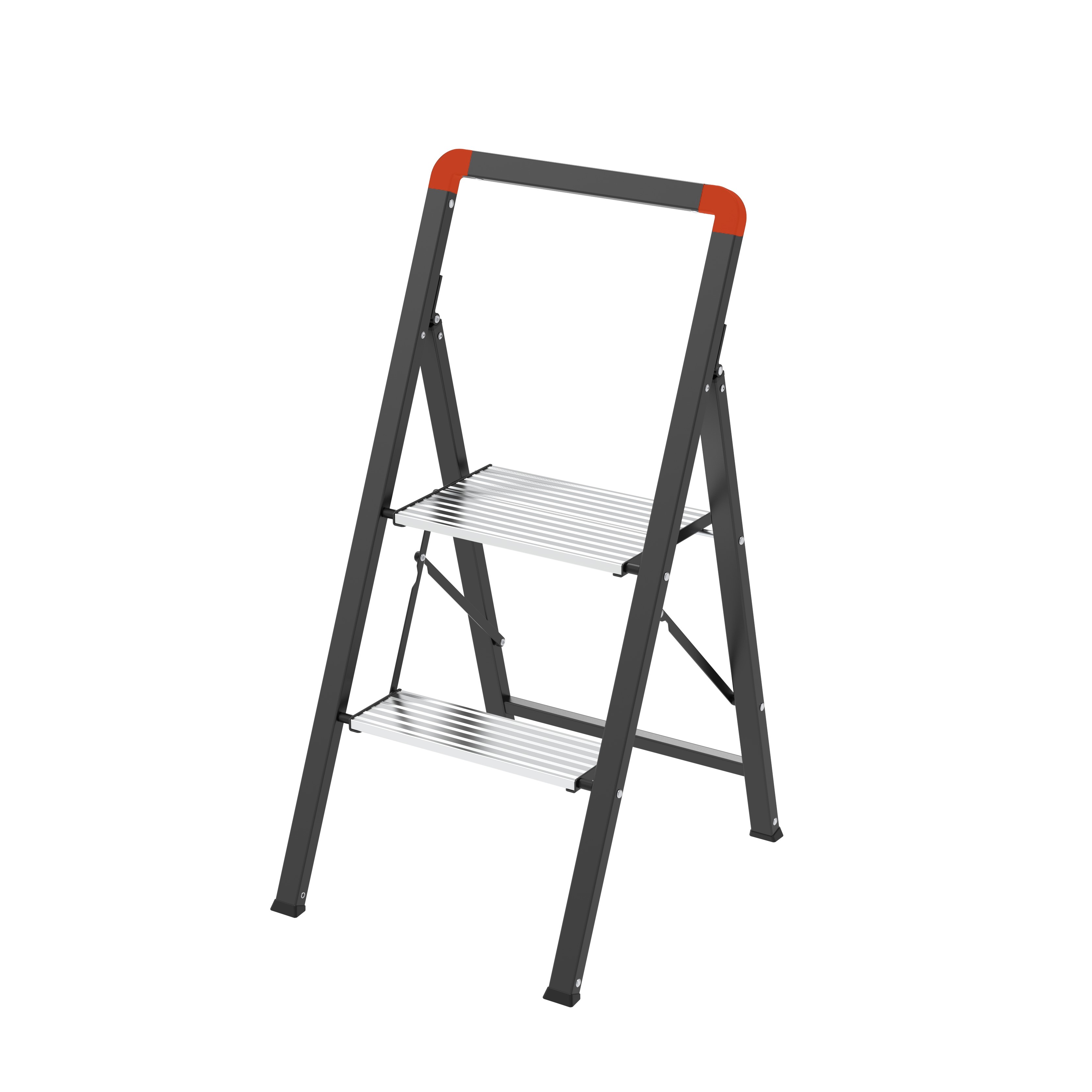 Taburete acero-aluminio Mini Slimstep Mix (2 peldaños)