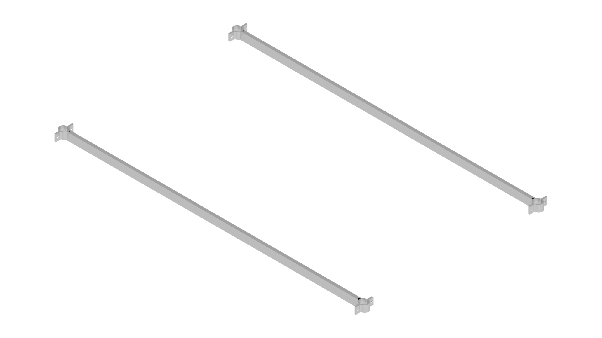 2 Barras laterales protectoras de andamio de acero TR