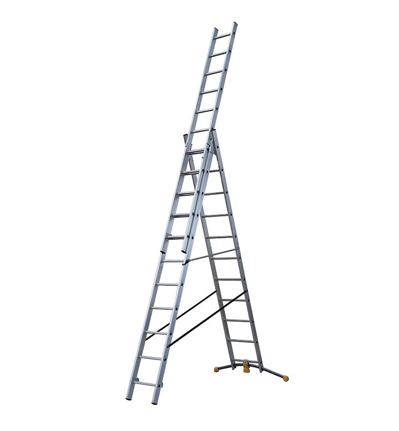 Escalera combinada de 3 tramos con estabilizador curvo HobbyLOT (3x11)