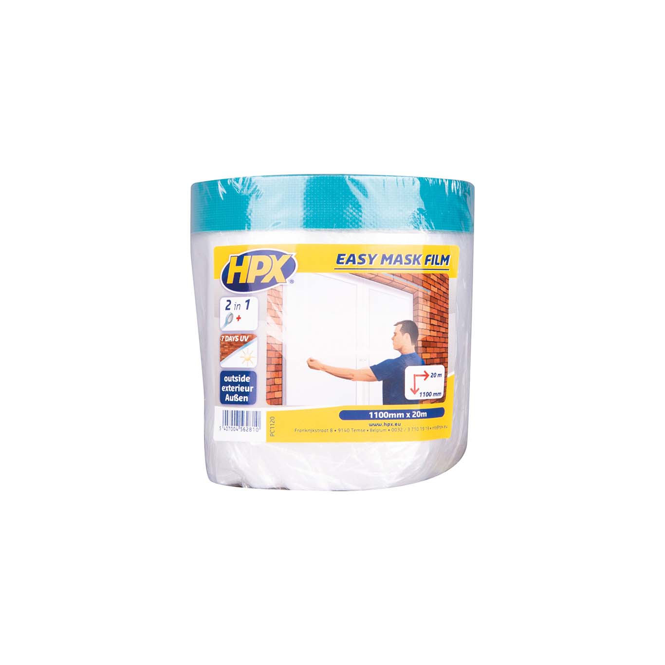 Film transparente con cinta de tela Easy Mask Outdoor (1100mm x 20m)