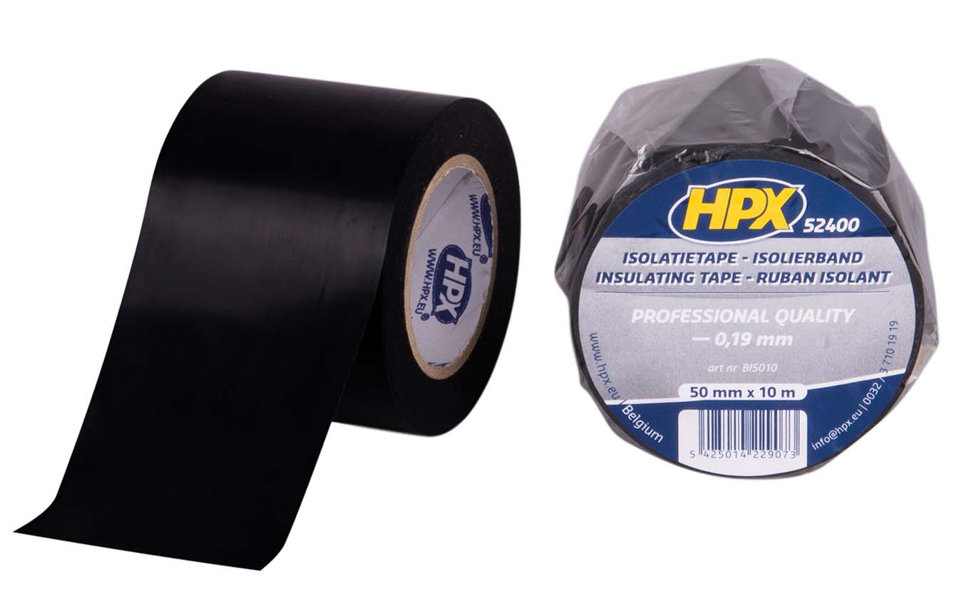 Cinta aislante ancha PVC 52400 Negro (50mm x 10m)