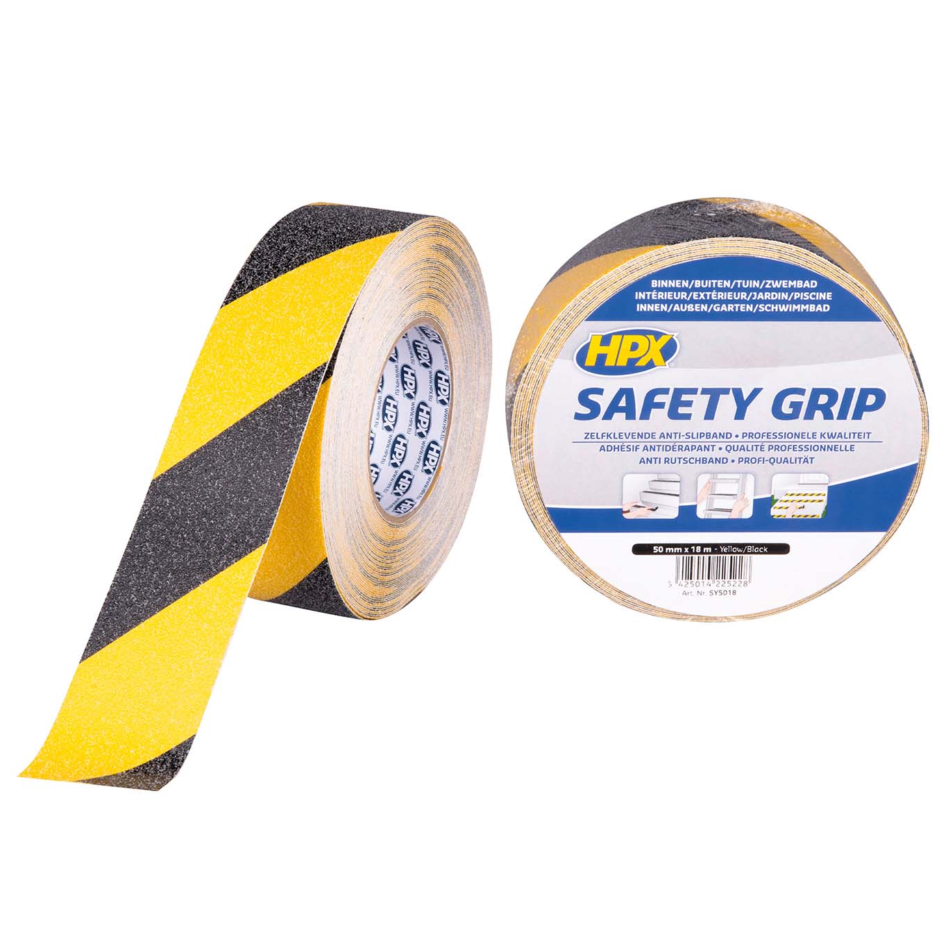 Cinta antideslizante Safety Grip Amarillo/Negro (50mm x 18m)