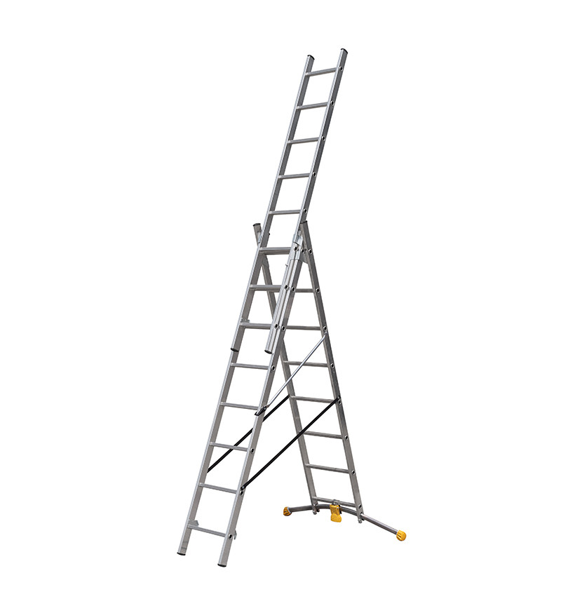 Escalera combinada de 3 tramos con estabilizador curvo HobbyLOT (3x8)