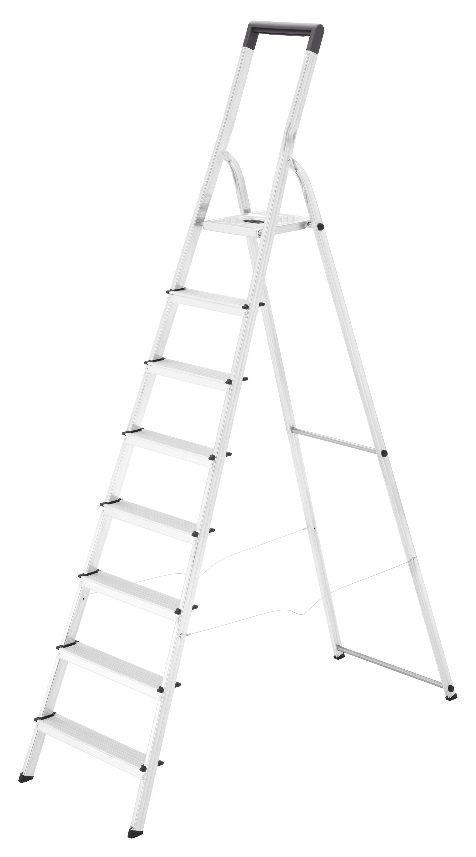 Escalera de tijera de aluminio L40 EasyClix (8 peldaños)