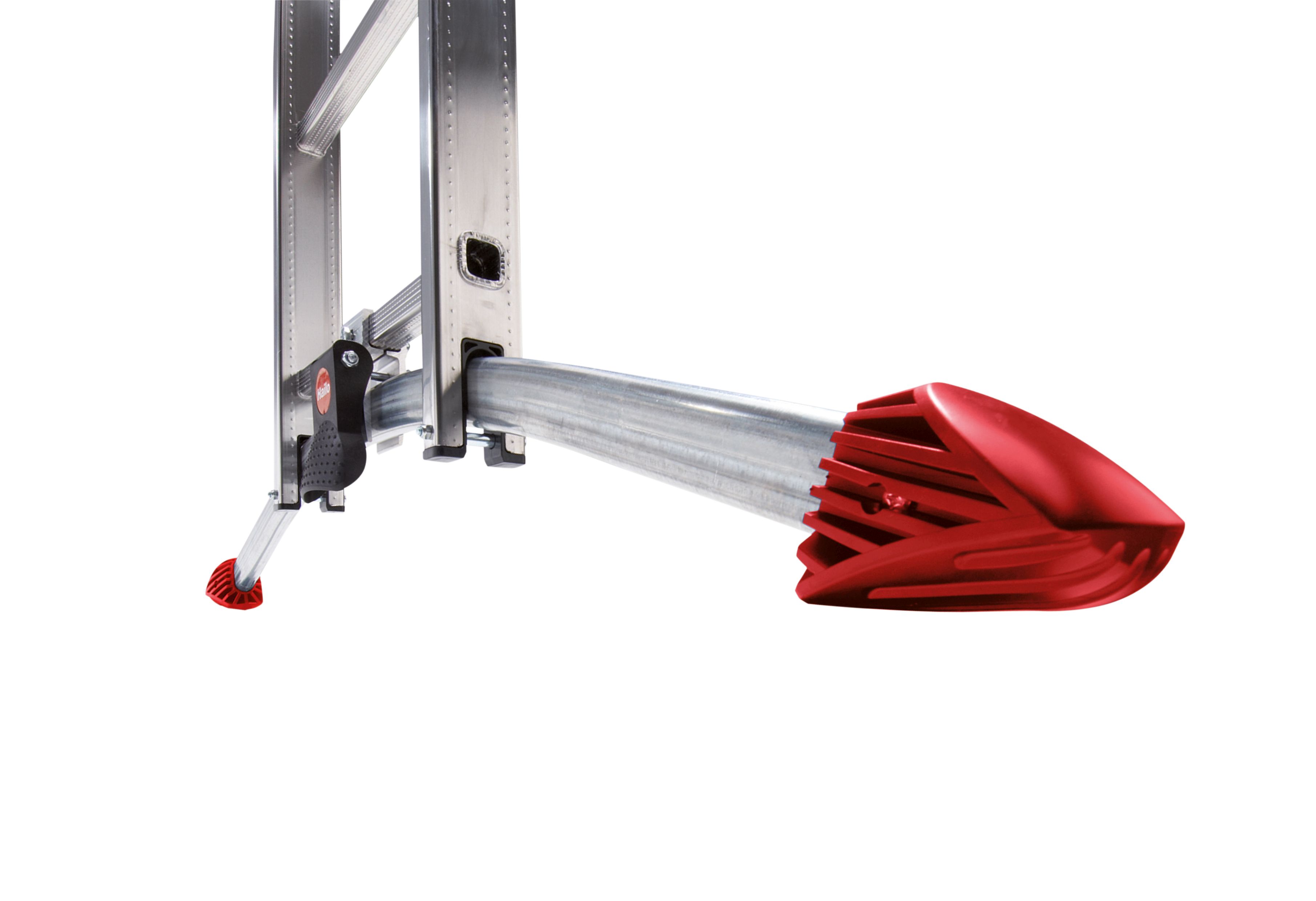 Escalera combinada de 3 tramos con estabilizador curvo ProfiLOT