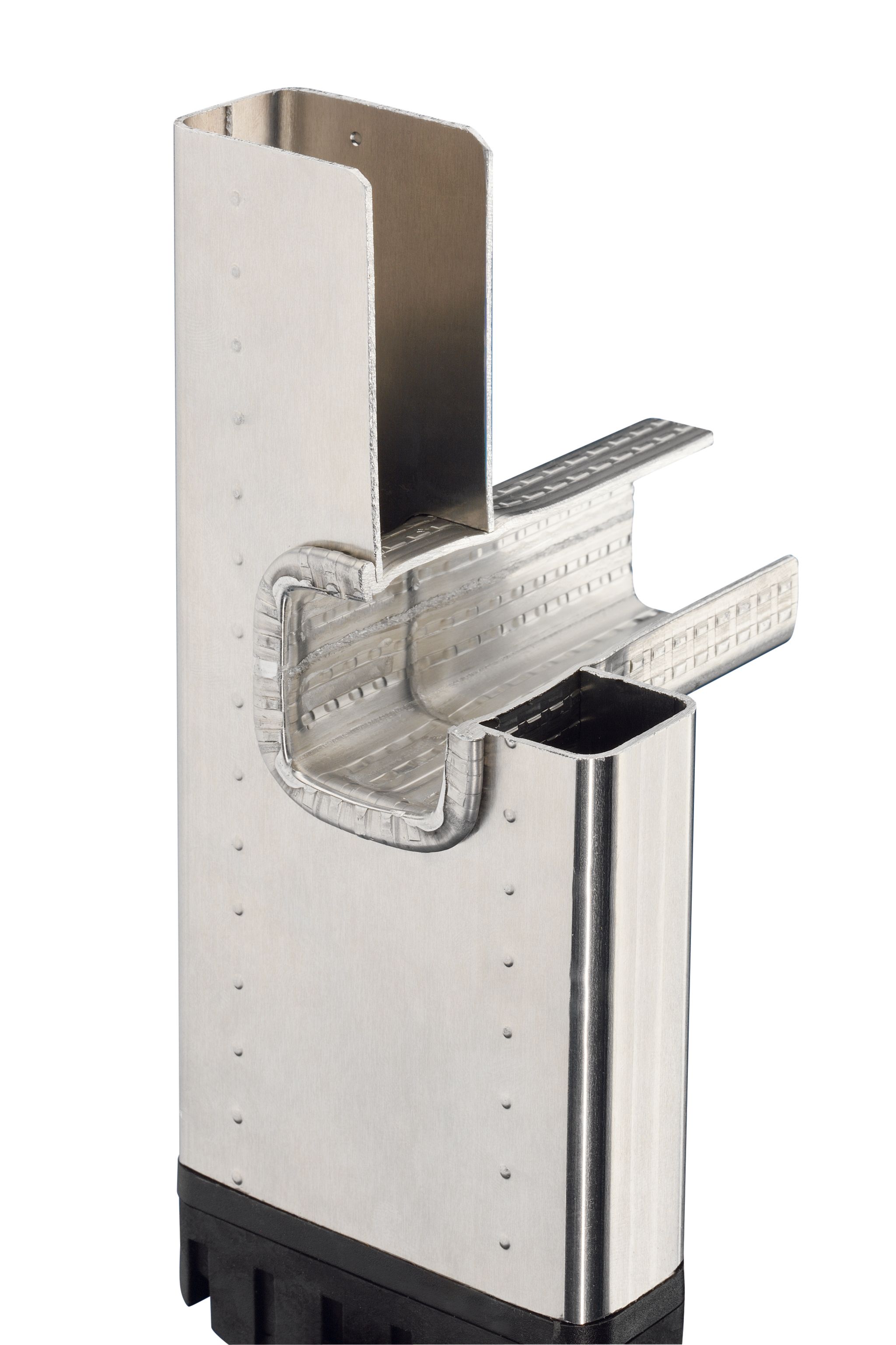 Escalera combinada de 3 tramos con estabilizador curvo ProfiLOT