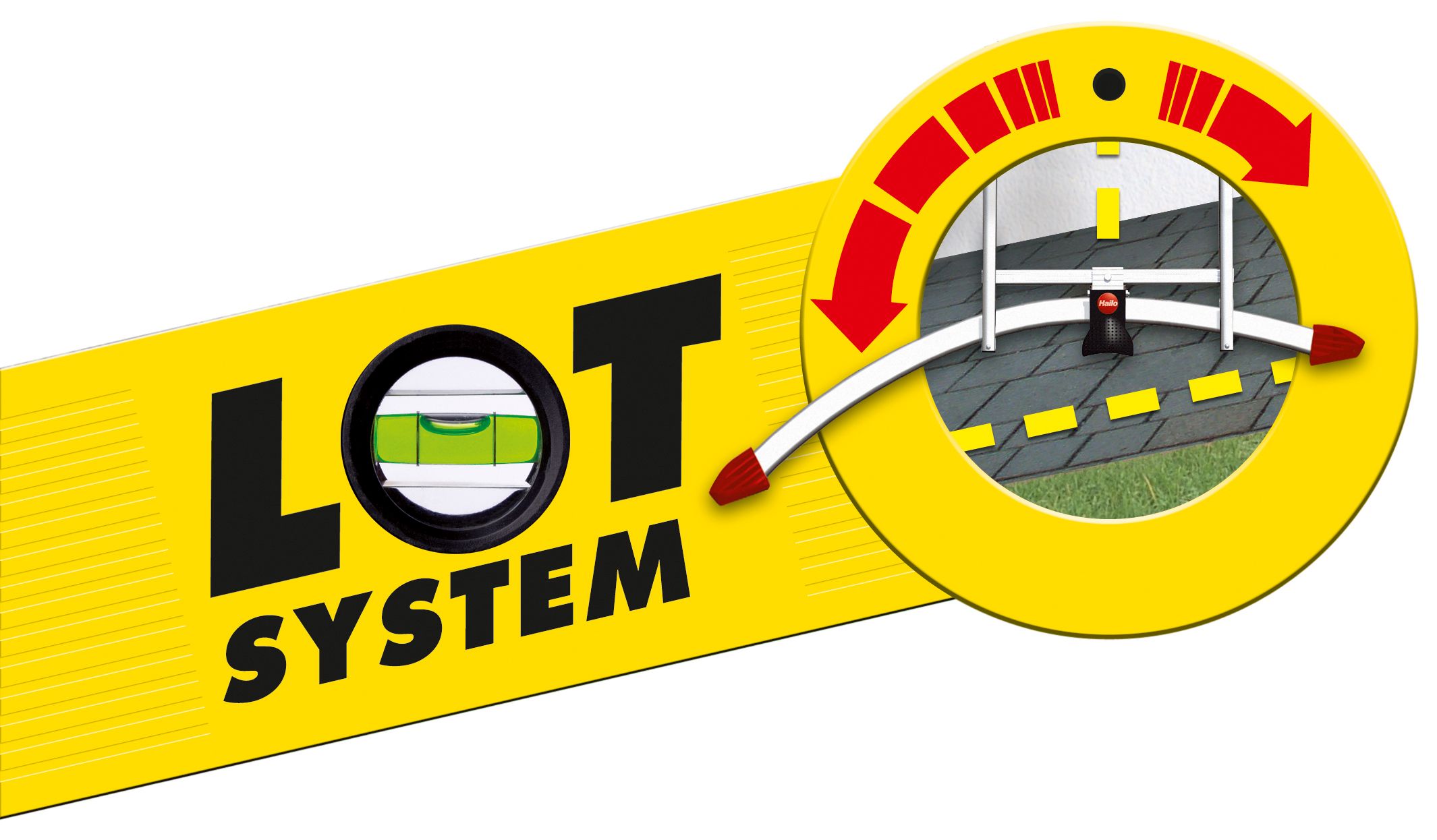 Escalera combinada de 3 tramos con estabilizador curvo ProfiLOT
