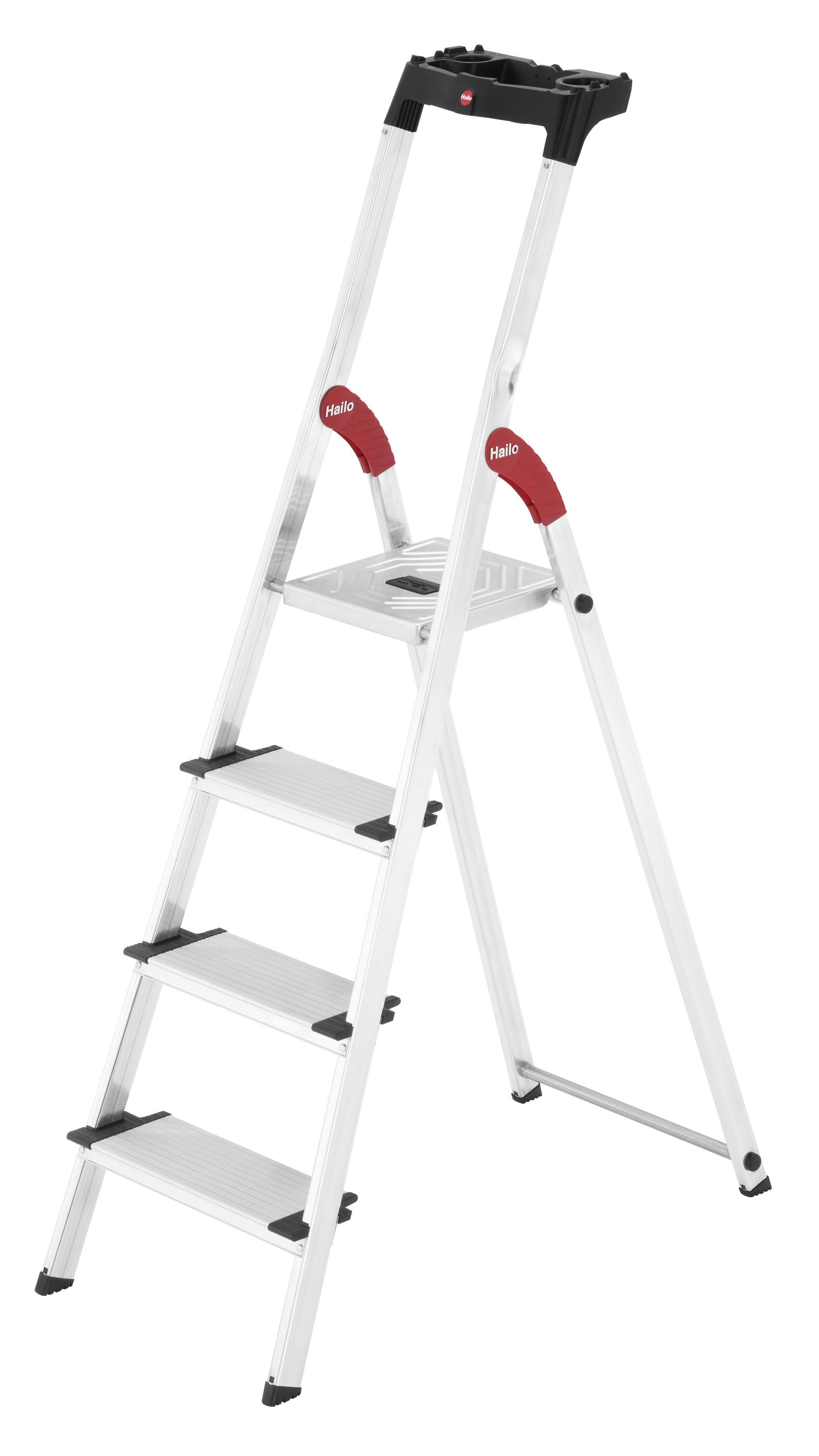 Escalera de tijera de aluminio con peldaño ancho XXL EasyClix (4 peldaños)