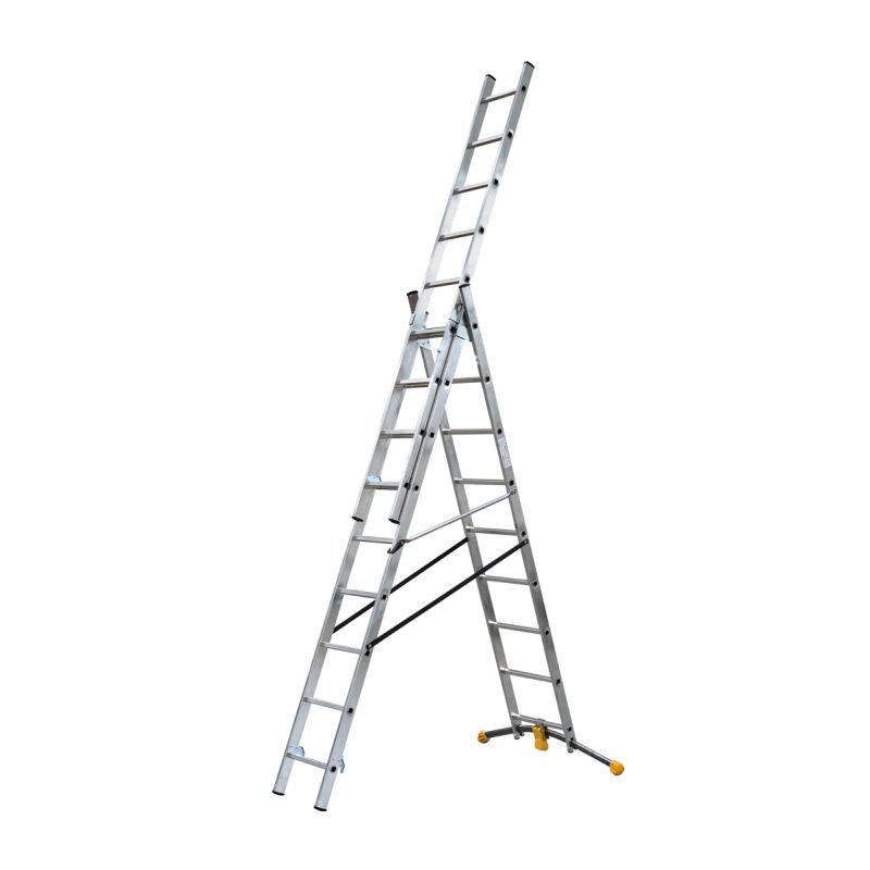 Escalera combinada de 3 tramos con estabilizador curvo HobbyLOT (3x9)