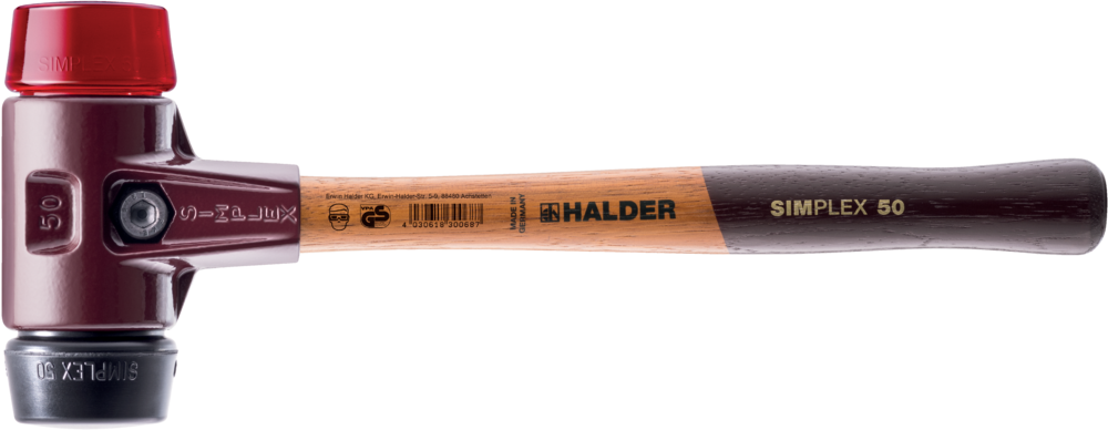 Maza de goma + acetato Simplex Ø 50 mm