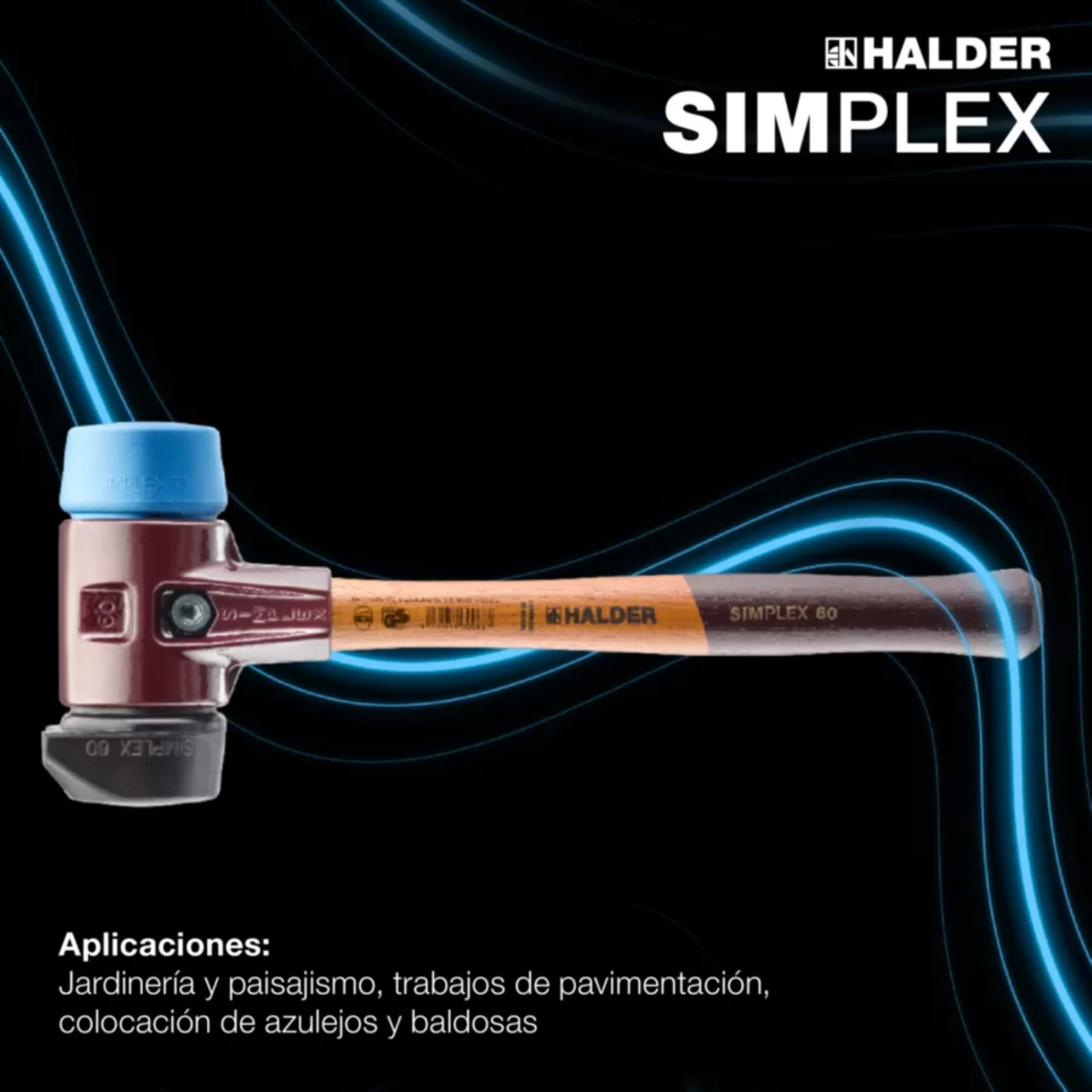 Maza de TPE azul + caucho con 