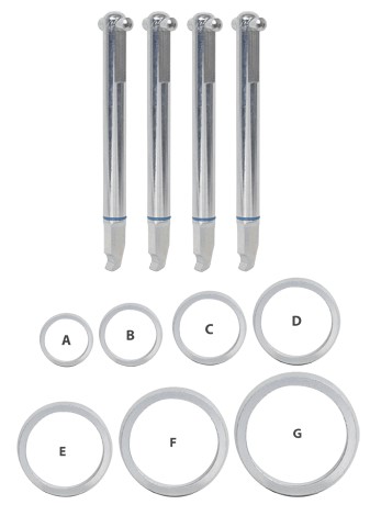 Juego de 4 ganchos de extracción PULLPO 022