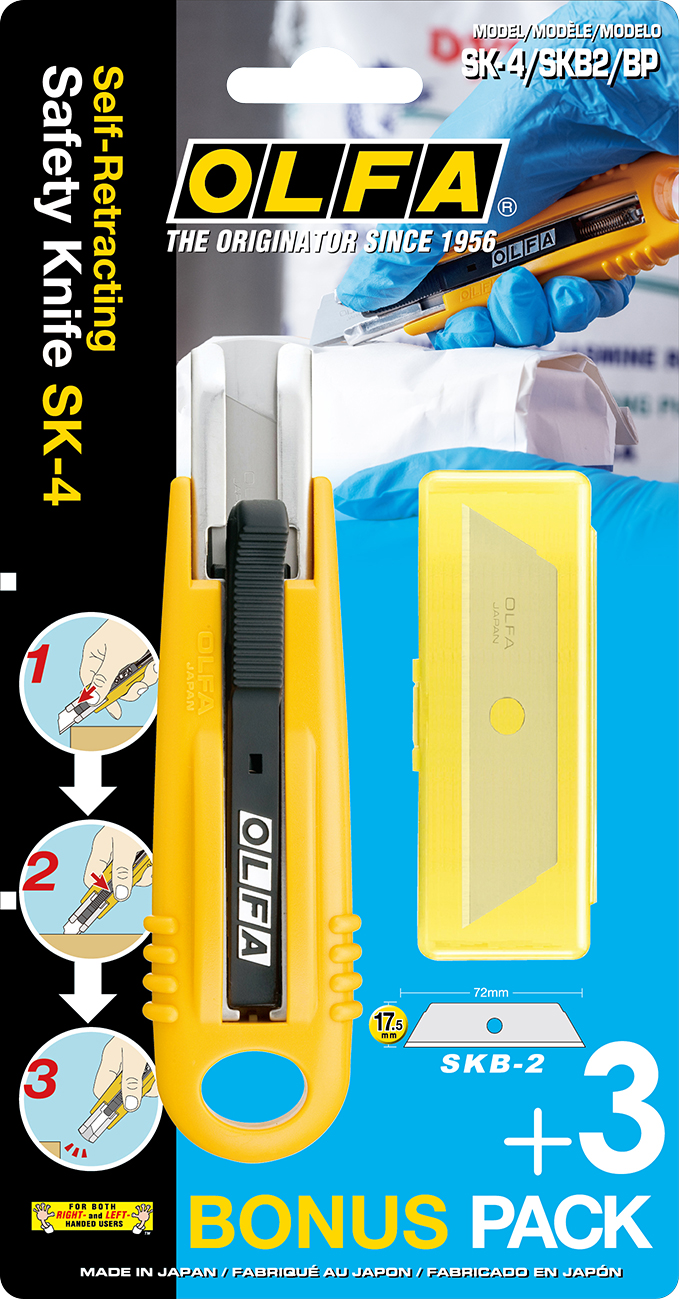 Cúter de seguridad SK-4 con 3 cuchillas SKB-2