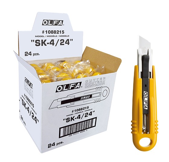 Cutter de seguridad con cuchilla trapezoidal de 17,5 mm en bolsa de plástico