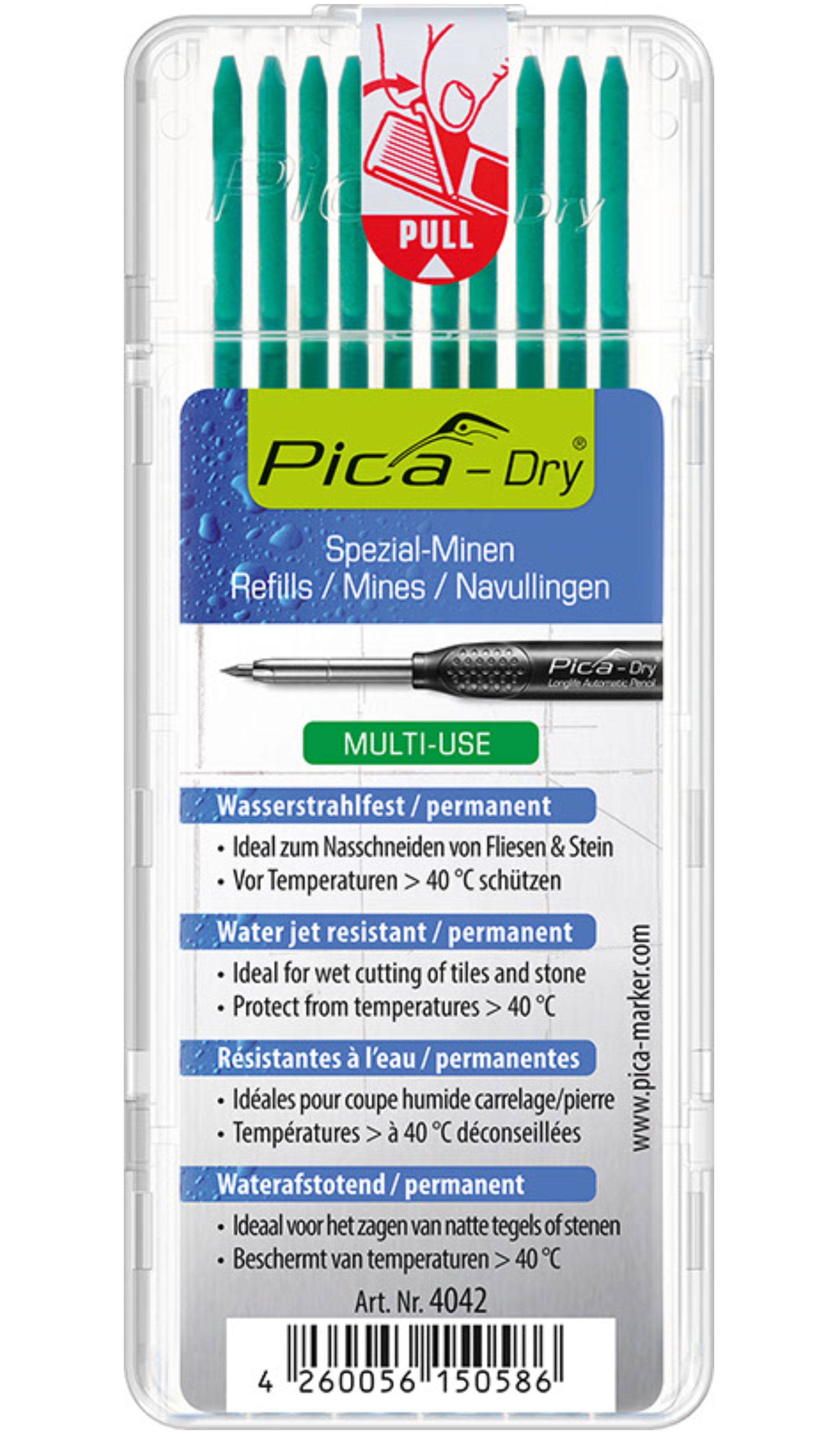 Estuche 10 minas Dry Verde