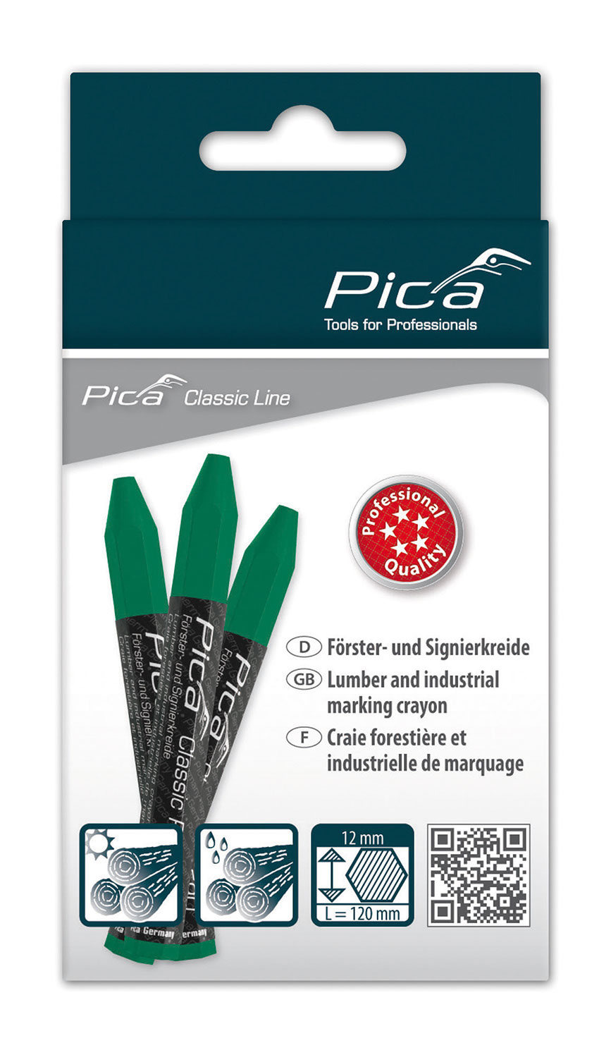 Caja-blister 12 Crayons Classic Pro Verde