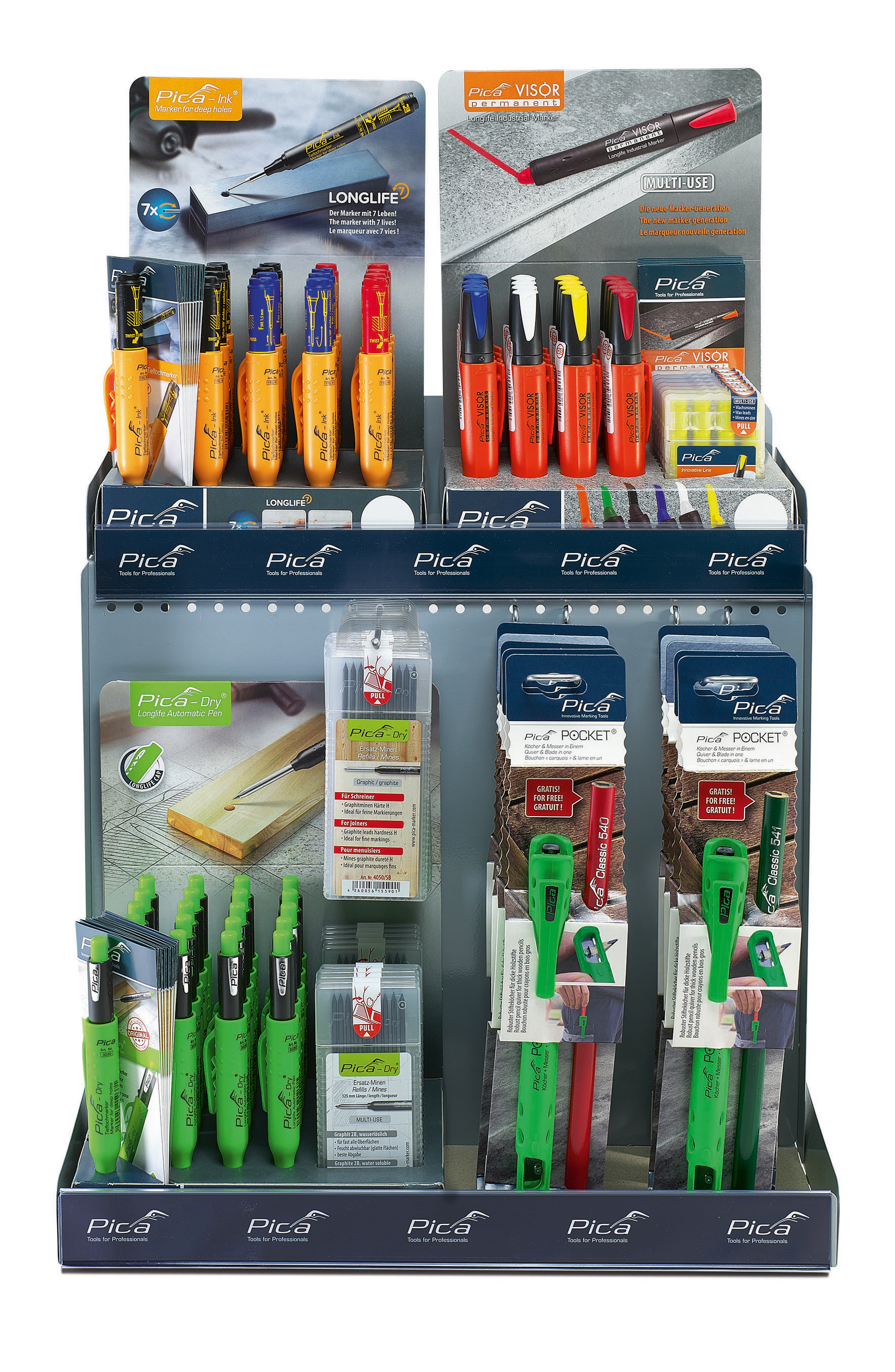 Expositor metálico Competence Center 400 Multi 2