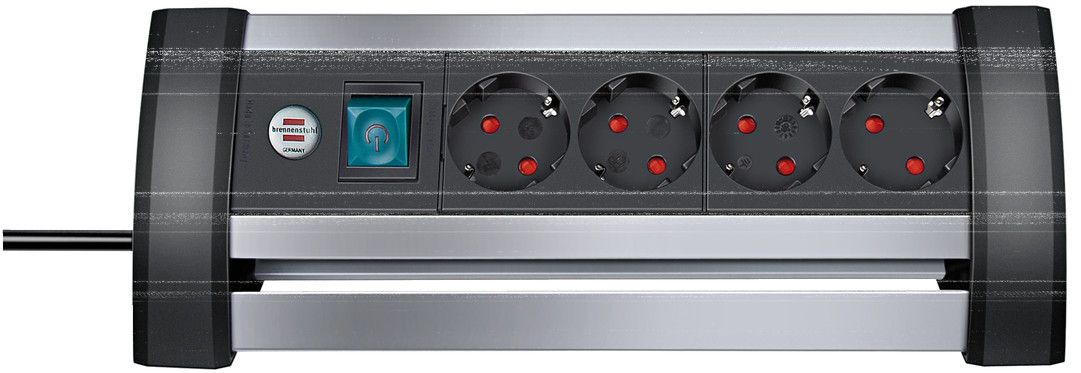 Base múltiple Alu-Office-Line para sobremesa (4 tomas)