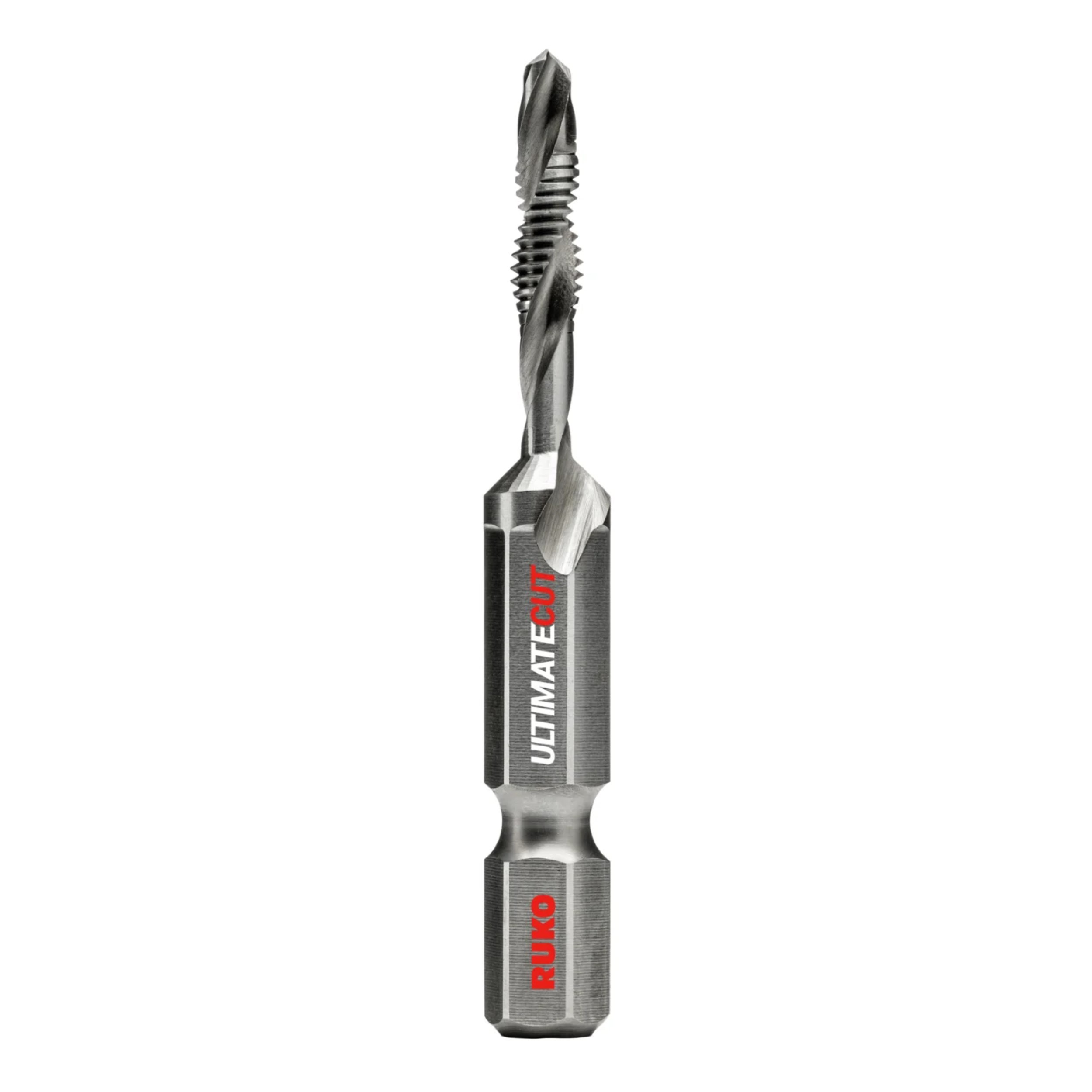 Macho de roscar combinado ULTIMATECUT con punta FLOWSTEP® y vástago hexagonal 1/4