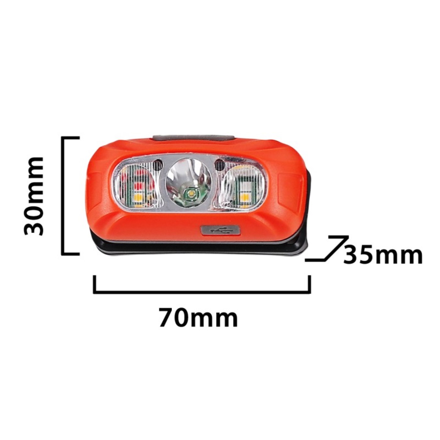 Linterna frontal LED recargable 230 lm con sensor manos libres VULCAN