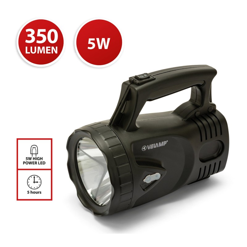 Linterna-foco recargable ICARO 5W/ 350lm IP43 con cable USB