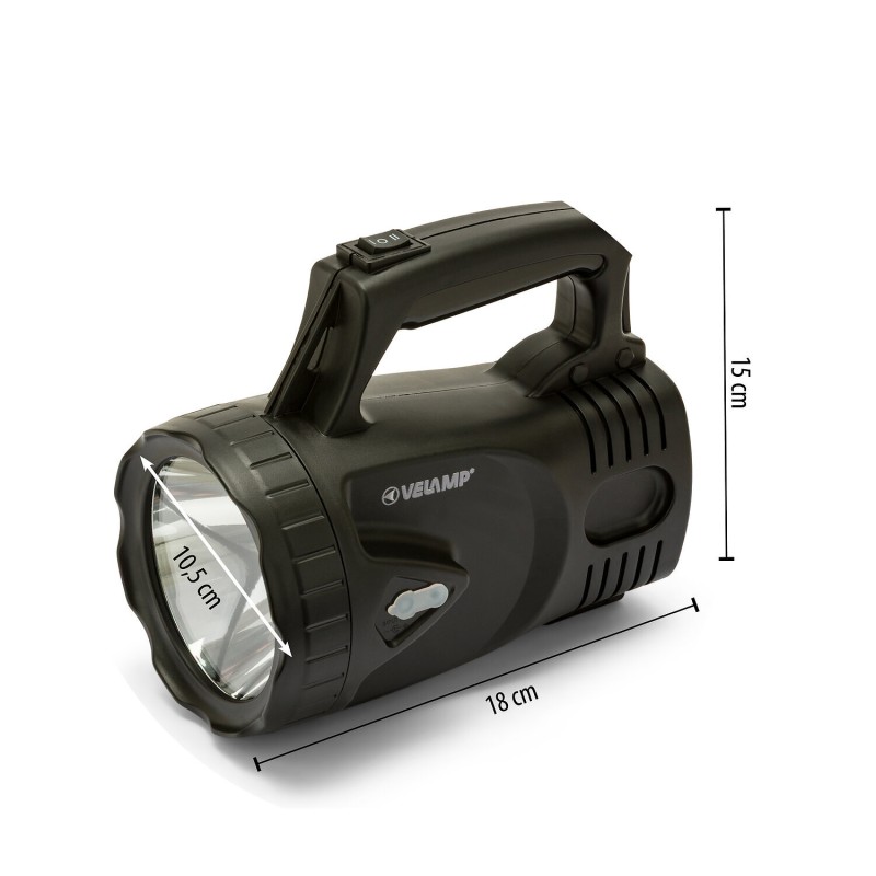 Linterna-foco recargable ICARO 5W/ 350lm IP43 con cable USB