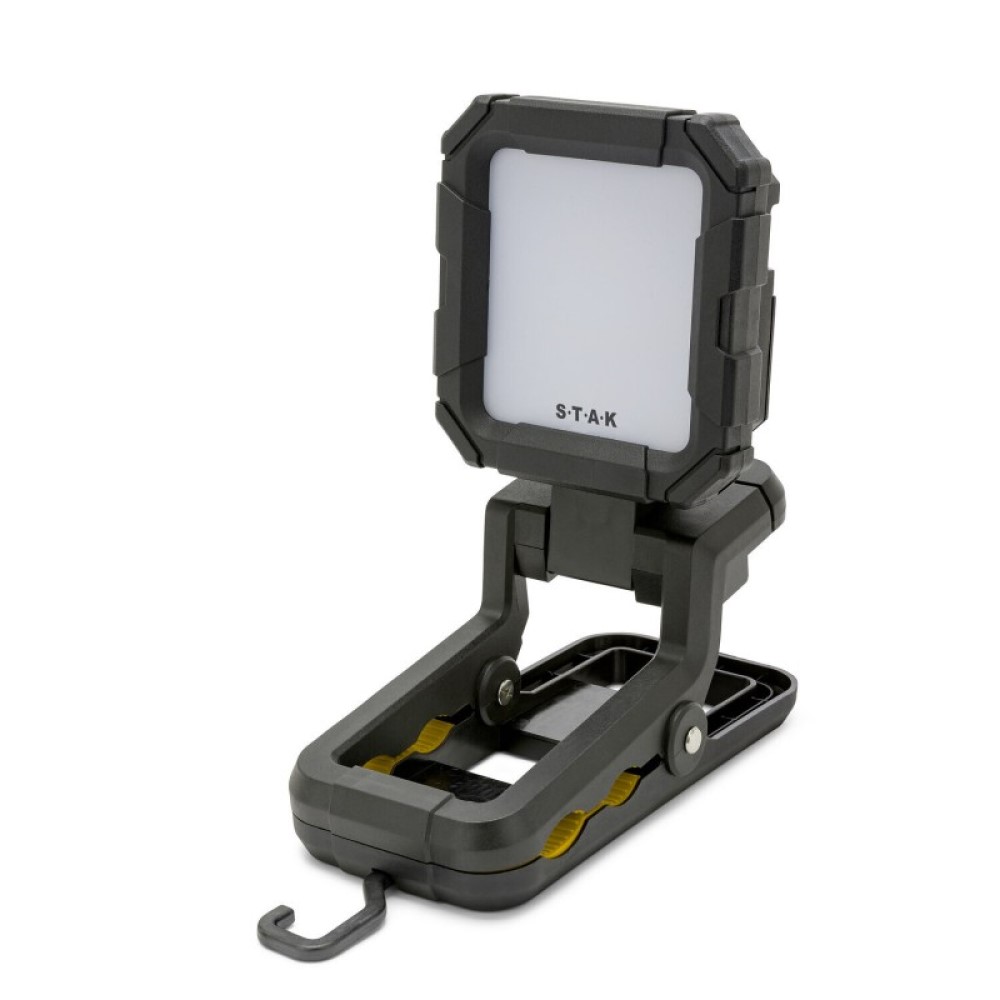 Lámpara de trabajo recargable JAWS 10W con abrazadera superfuerte 1000lm, imán y gancho.