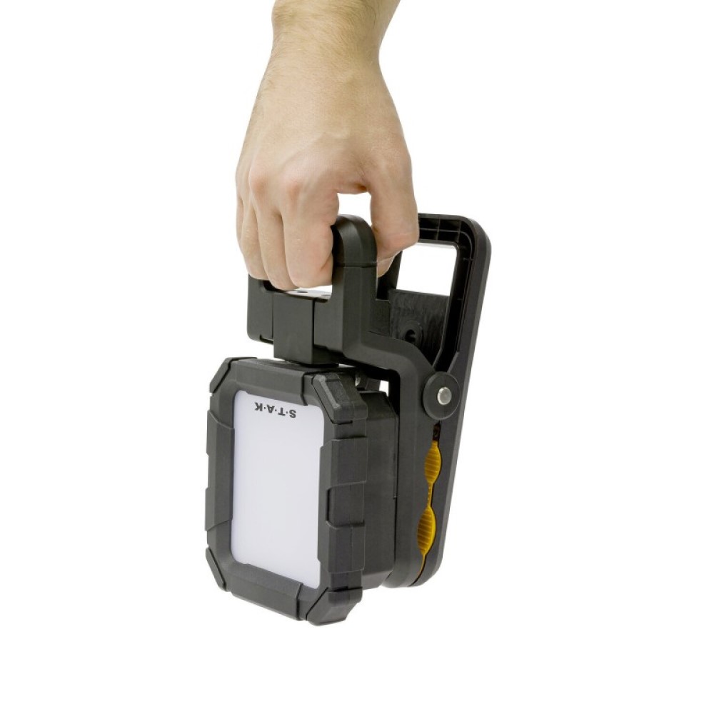 Lámpara de trabajo recargable JAWS 10W con abrazadera superfuerte 1000lm, imán y gancho.