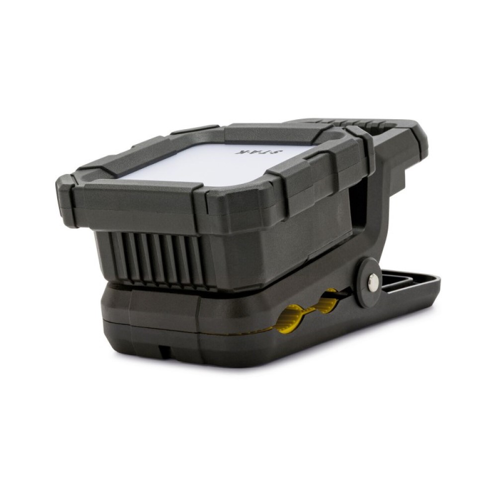 Lámpara de trabajo recargable JAWS 10W con abrazadera superfuerte 1000lm, imán y gancho.