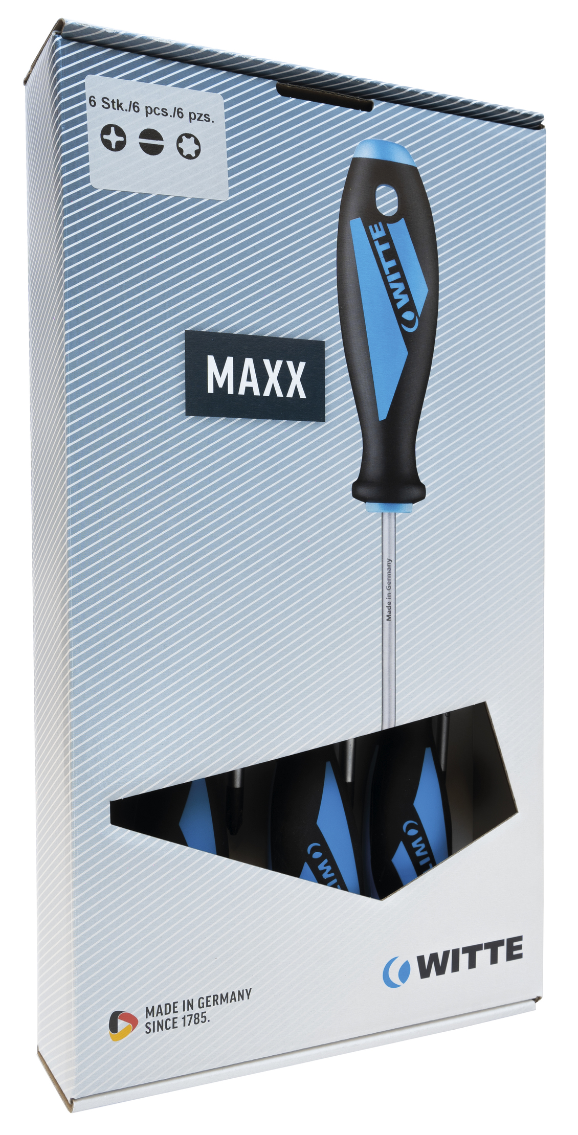 Juego de 5 destornilladores MAXX Puntas planas y PH