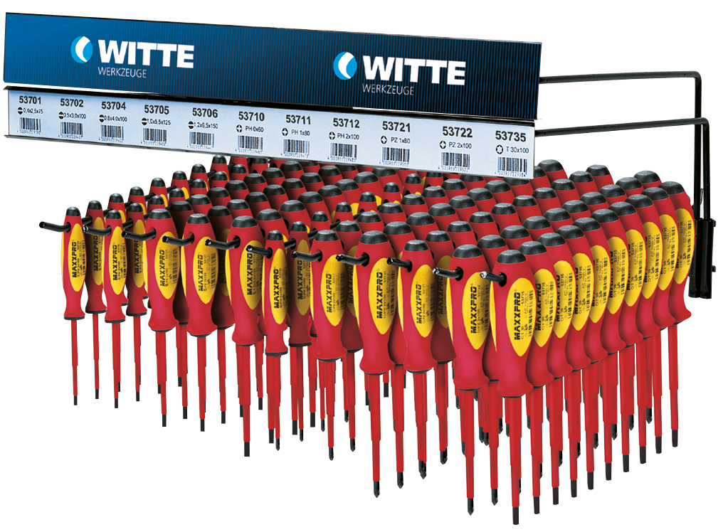 Expositor mural con 11 ganchos vacío (110 piezas)