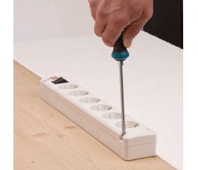 Base de tomas múltiples Bremounta blanca apta para montaje fijo