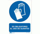 Señal obligatorio el uso de guantes PVC Glasspack