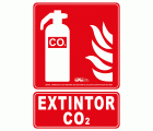 Señal extintor CO2 PVC