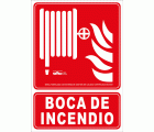 Señal boca de incendio PVC