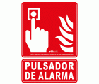 Señal pulsador de alarma PVC