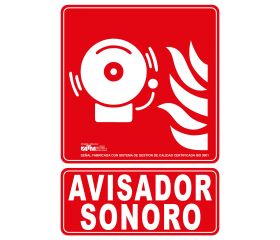 Señal avisador sonoro PVC clase A