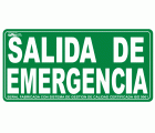 Señal salida de emergencia PVC