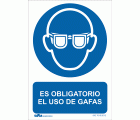 Señal obligatorio el uso de gafas PVC Glasspack