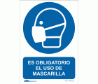 Señal obligatorio el uso de mascarilla PVC Glasspack