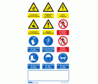 Cartel múltiple vertical PVC Glasspack