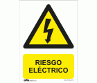 Señal peligro riesgo eléctrico PVC Glasspack