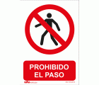 Señal prohibido el paso a peatones PVC Glasspack