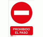 Señal prohibido el paso PVC Glasspack