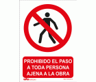 Señal prohibido el paso persona ajena a obra PVC Glasspack
